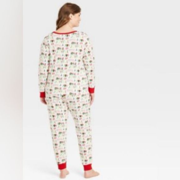 Women's The Wondershop JOYFUL PAJAMA SET Plus Sz. 3X  White Multi colored NWT - Picture 2 of 7